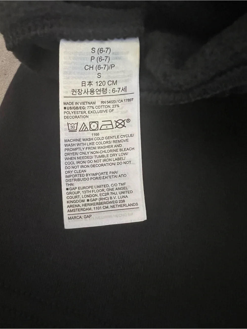 GAP Girl Set of Sweatpants in Black and Light Gray